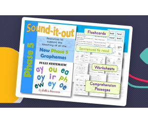 Phase 5 New graphemes Phonic Worlsheets and Flashcards