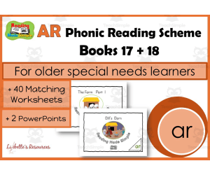 Phonic Reading Scheme for Older Students: AR Words Books 17 and 18