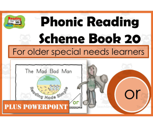 Phonic Reading Scheme for Older Students: OR: Book 20