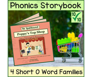 Phonics eBook Story for Short O Vowel Sound + Spelling Activities and Word Lists