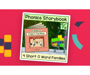 Phonics eBook Story for Short O Vowel Sound + Spelling Activities and Word Lists