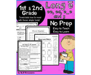 Phonics for 1st and 2nd Grade: Help Students Learn Long E Words: EE, EA, E_E, and Y