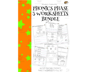 Phonics Phase 3 Worksheets Bundle