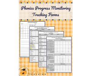 Phonics Progress Monitoring Tracking Forms