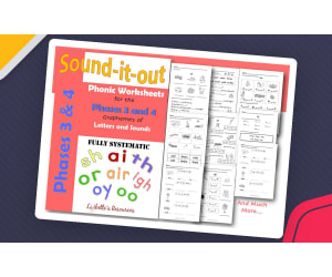 Phonics Phases 3 & 4 – 114 Differentiated Worksheets