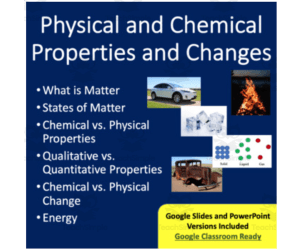 Physical and Chemical Properties and Changes-Google Slides and PowerPoint Lesson