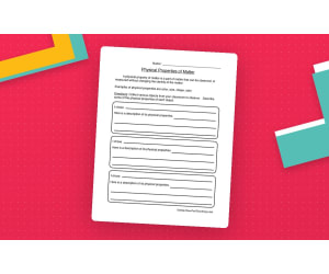 Physical Properties Matter Worksheet
