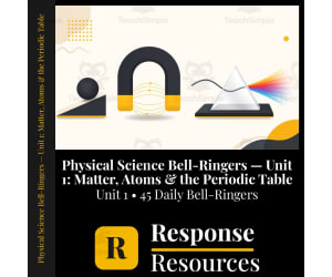 Physical Science Bell Ringers Unit 1 - 45 Daily Warm-Ups (Grades 6-8)