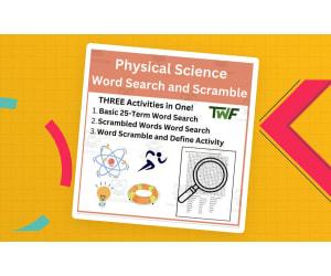 Physical Science Word Search and Scramble Activity
