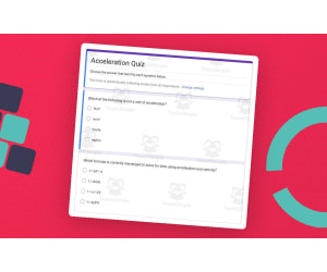 Physics Google Form Test: Acceleration