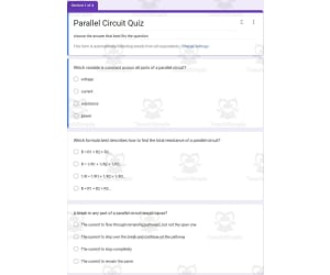Physics Google Form Test: Parallel Circuit