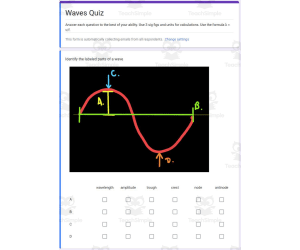 Physics Google Form Test: Waves