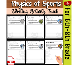 Physics of Sports Writing Activity Pack for 6th-8th Grade Science ELA