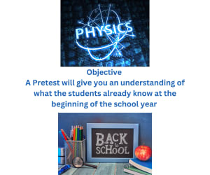Physics Pre-test Back to school High School Science