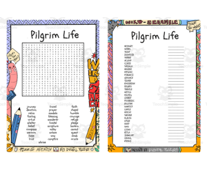 Pilgrim Life word search & scramble