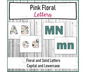 Pink Floral Letters