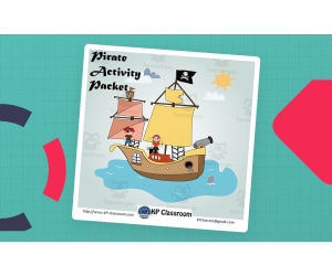 Pirates Literacy and Math Activity Packet and Worksheets