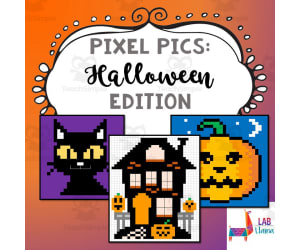 Pixel Pics Spreadsheet Activity: Halloween Edition #1