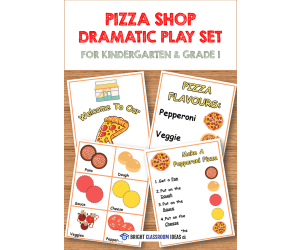 Pizza Shop Dramatic Play Set for Kindergarten & Grade 1