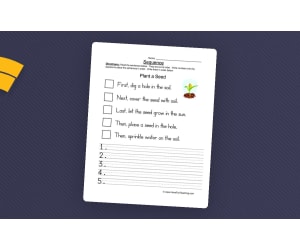 Plant a Seed Sequence Worksheet