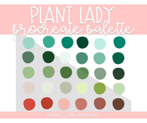 Plant Lady Procreate Color Palette