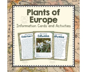 Plants of Europe | Europe Unit Study | Geography Bundle
