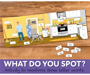 Play A Game Of ‘What Do You Spot?’ To Reinforce Three Letter Words (4-7 years)