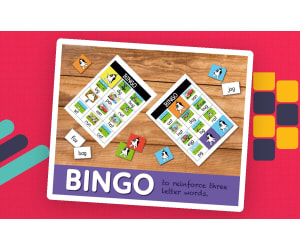 Play Bingo To Reinforce Three Letter Words (4-7 years)