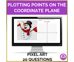Plotting Points on the Coordinate Plane | Christmas Pixel Art Activity