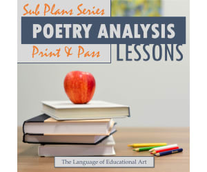 Poetry Analysis Sub Plans Lessons (Print & Pass)
