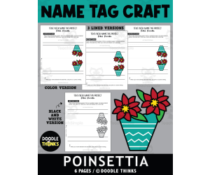 Poinsettia Desk Name Tag Project