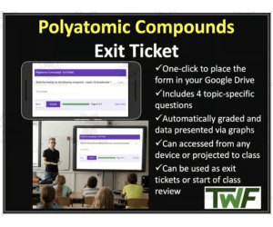 Polyatomic Compounds - Exit Ticket and Review Activity