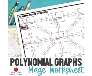 Polynomial Graphs and Equations Maze Activity
