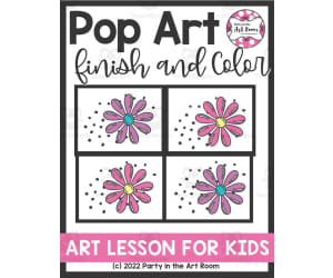 Pop Art Finish and Color Art Lesson for Kids