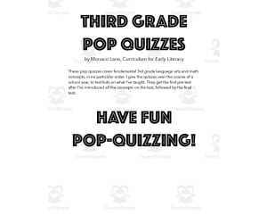 Pop Quizzes for 3rd Grade