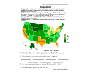Population Map Worksheet