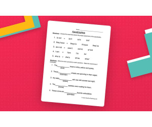 Possession & Contraction Apostrophe Worksheet