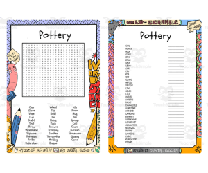 Pottery word search & scramble