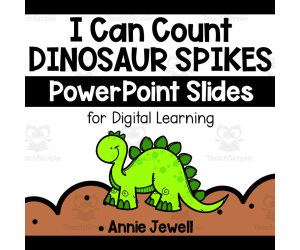 PowerPoint Slides – Digital Counting Task Cards – Dinosaur Spikes