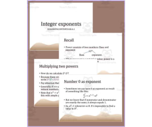 Powers Integer Exponents Editable PowerPoint 8.EE.A.1