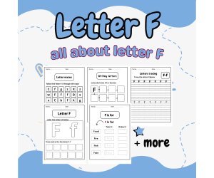 Practice the letter f worksheets - activities for the letter f