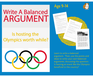 Practise Writing A Balanced Argument: Is Hosting The Olympics Worthwhile? (9-14)
