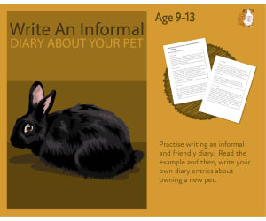 Practise Writing An Informal Diary On Your Pet (9-14 years)