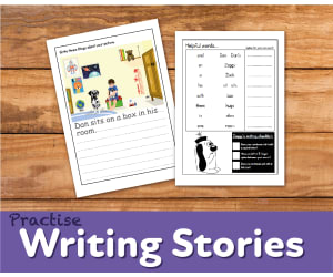 Practise Writing Stories - ‘Dan’s Room’ (4+ years)