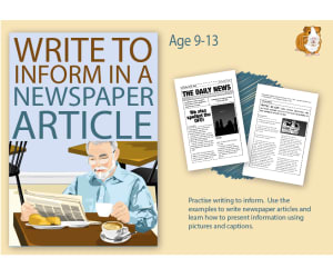 Practise Writing To Inform In A Newspaper Article (9-14 years)