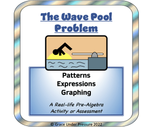 Pre-Algebra Problem: The Wave Pool (Expressions, Tables, and Graphs)