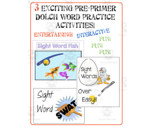 Pre-Primer Dolch Words Activity Packet