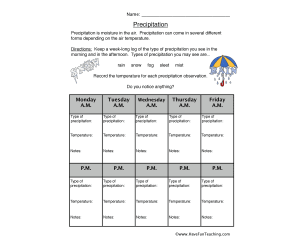 Precipitation Research Worksheet