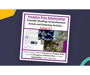 Predator-Prey Relationship - Science Reading Article - Grades 5-7