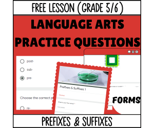 Prefixes and Suffixes Sample Lesson - Grammar Grade 5-6 (Forms)